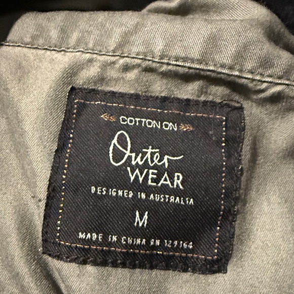 Cotton On Green Utility Parka Hooded Jacket Medium - Picture 2 of 4